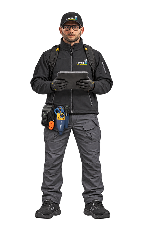 Illustrative LAYER1 technician, front view